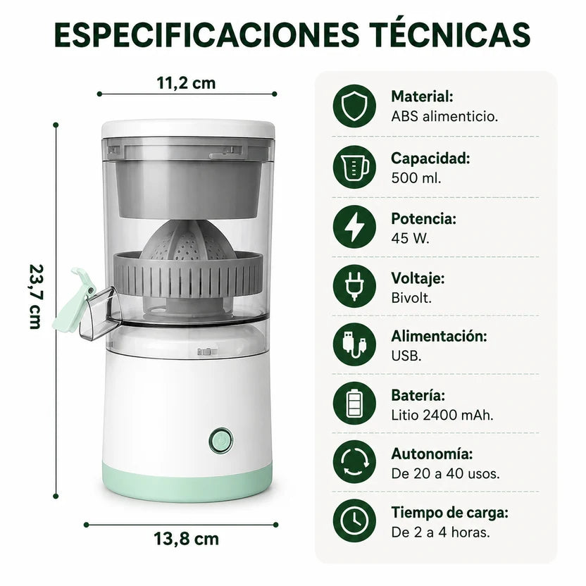 JuiceMax - Jugo fresco donde estés, sin cables.