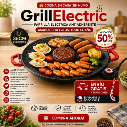 GrillElectric - Asados en casa, cuando quieras - 36cm