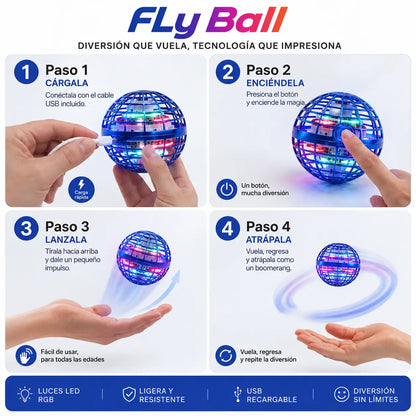 FlyBall - Lánzala y vuelve sola a tus manos Bola interactiva