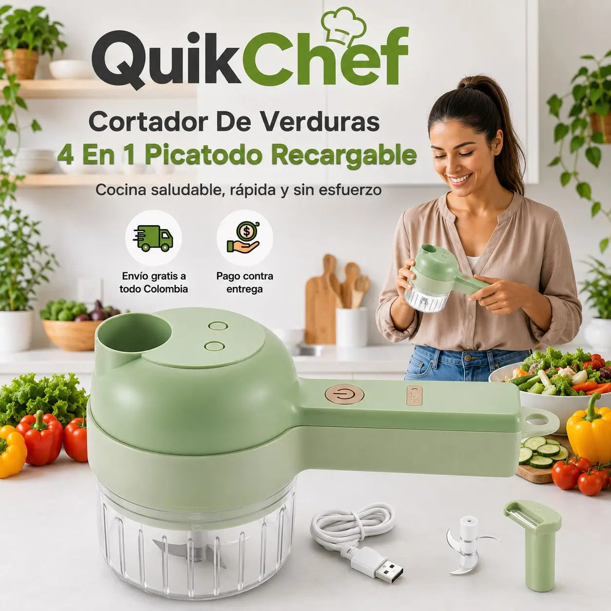 QuikChef® - Pica todo en segundos, sin ensuciar nada
