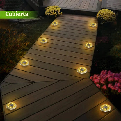 Jardilux - Tu patio brilla de noche sin pagar más - Pack Estacas Solares Jardineros