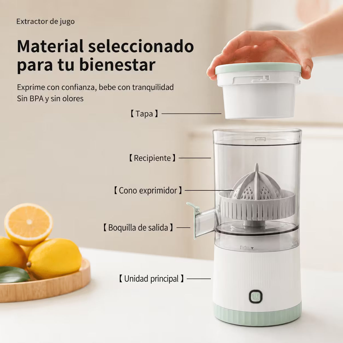 JuiceMax - Jugo fresco donde estés, sin cables.
