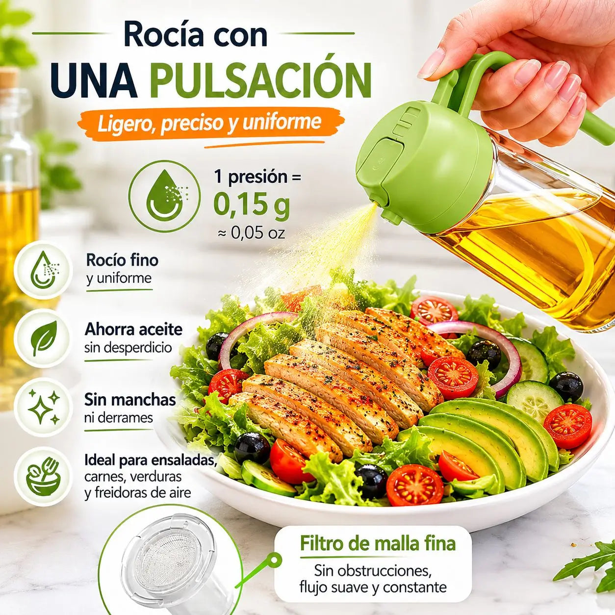 SprayChef - Menos aceite, mas sano, mejor resultado
