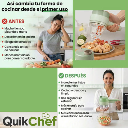 QuikChef® - Pica todo en segundos, sin ensuciar nada