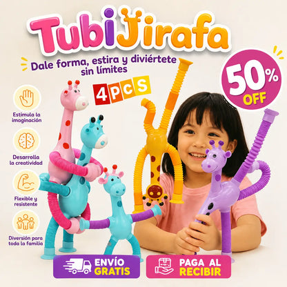 TubiJirafa - Calma y Entretiene donde estés - Set 4 Piezas