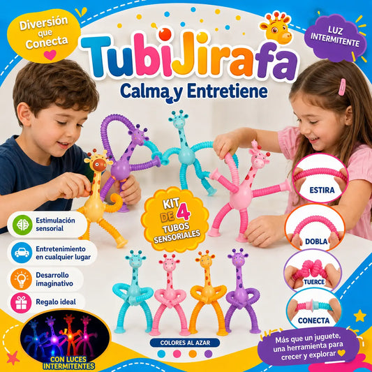 TubiJirafa - Calma y Entretiene donde estés - Set 4 Piezas