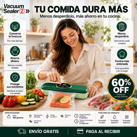 VaccumSealer - Máquina de envasado al vacío - Conserva más, botas menos
