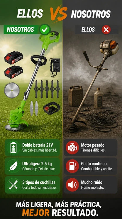 VorTech - Jardín impecable sin esfuerzo ni cables - Cortacesped 98v2bat