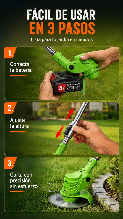VorTech - Jardín impecable sin esfuerzo ni cables - Cortacesped 98v2bat