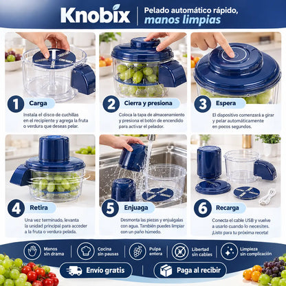 Knobix - Pelado automático rápido, manos limpias
