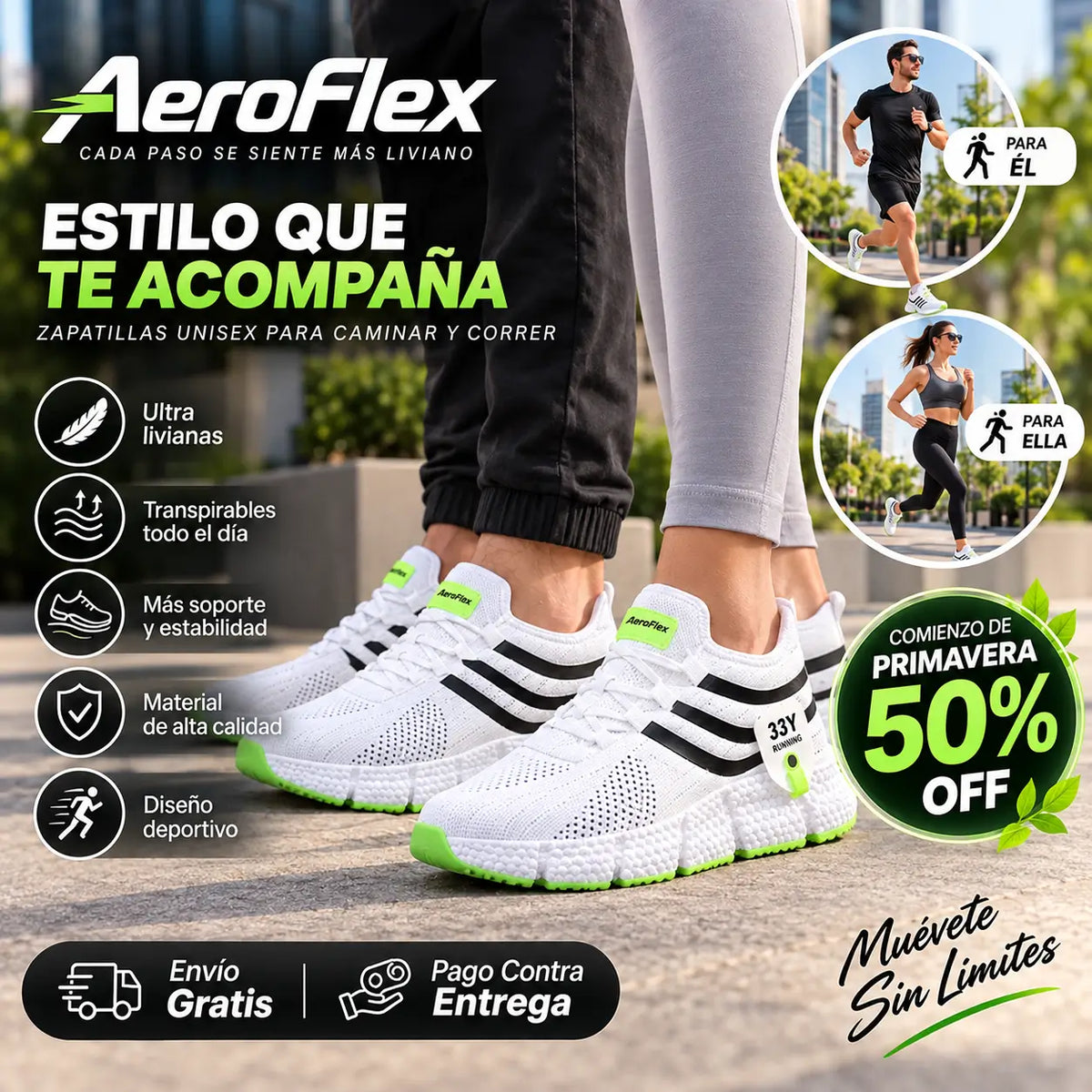 AeroFlex - Cada paso se siente más liviano - Unisex