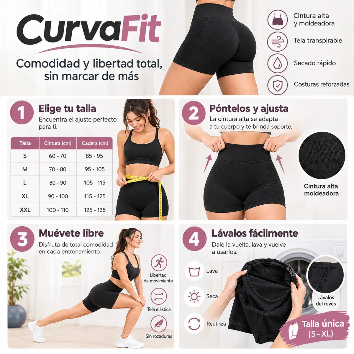 CurvaFit - Comodidad y libertad total, sin marcar de más