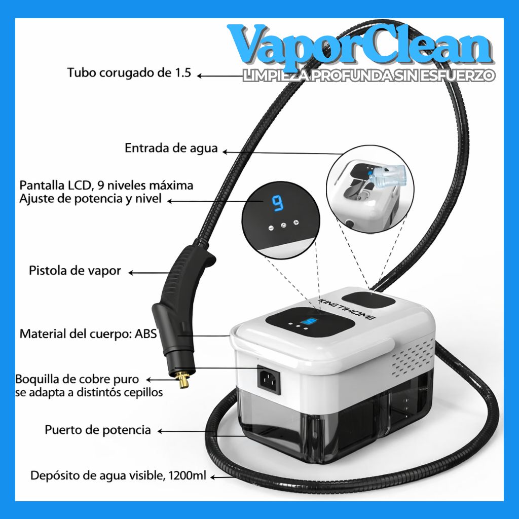 VaporClean® - Limpia grasa y suciedad en segundos