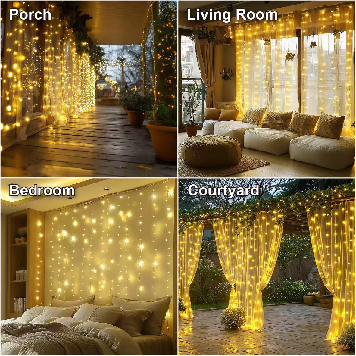 Veluz - Cortina de luz cálida que viste tu hogar - 3x2 M
