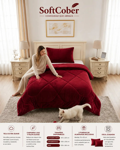 SoftCober - Suavidad y calidez que mereces. - Cobertor + Fundas de almohadas.