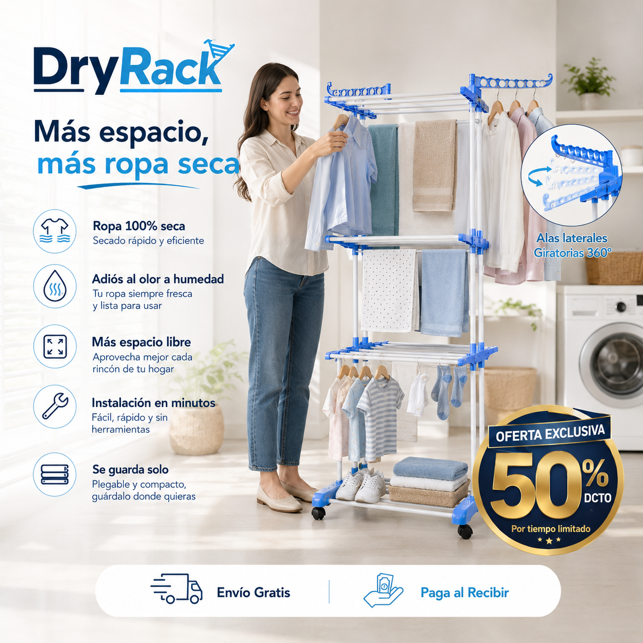 TENDEDERO ORGANIZADOR DE ROPA