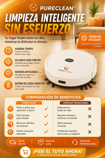 PureClean - Limpieza automática en cada rincón de tu hogar - 50% de descuento CYBERDAY