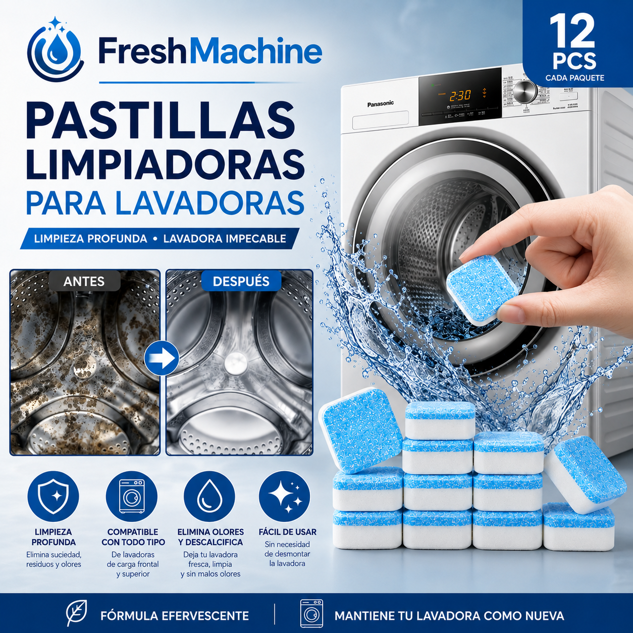 FreshMachine - Tu lavadora, limpia por dentro. Tu ropa, fresca de verdad.
