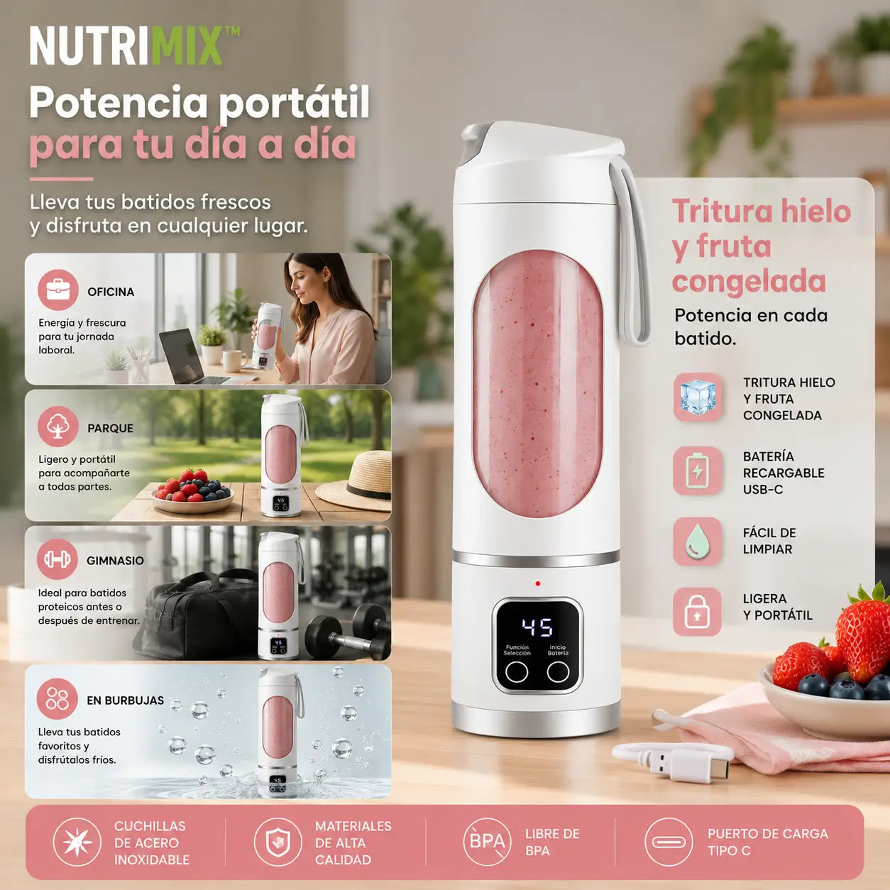 NutriMix – Vitaminas frescas en un solo paso donde sea