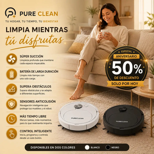 PureClean - Limpieza automática en cada rincón de tu hogar - 50% de descuento CYBERDAY