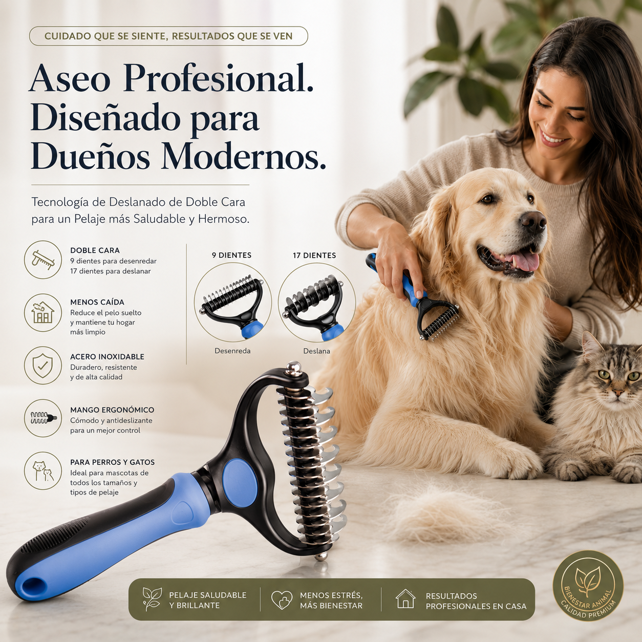 GroomPet – Menos pelo suelto, más momentos juntos.