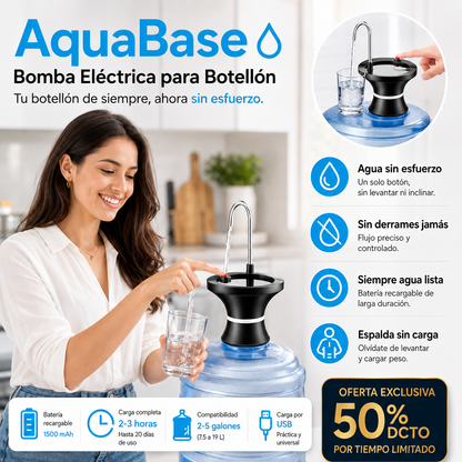 AquaBase - Tu botellón de siempre, ahora sin esfuerzo - 50% OFF OFERTA LIMITADA
