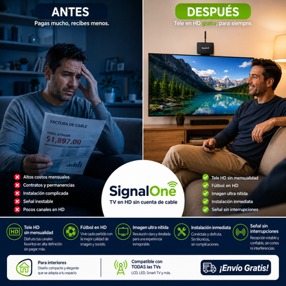 SignalOne — TV en alta definición sin cuenta de cable