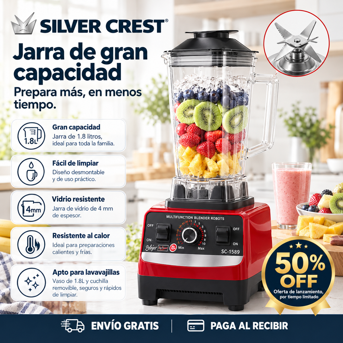 Silver Crest - Potencia profesional que transforma tu cocina
