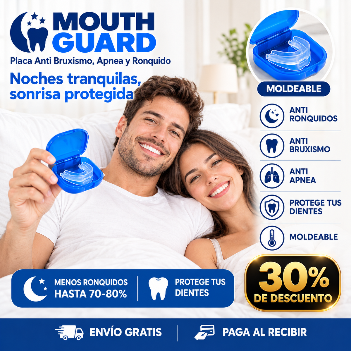 Mouth Guard - Placa Anti Ronquido, Bruxismo y Apnea