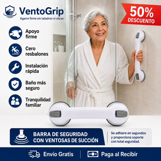 VentoGrip - Agarre firme sin taladros ni obras.