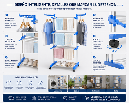 DryRack - Más espacio, más ropa seca