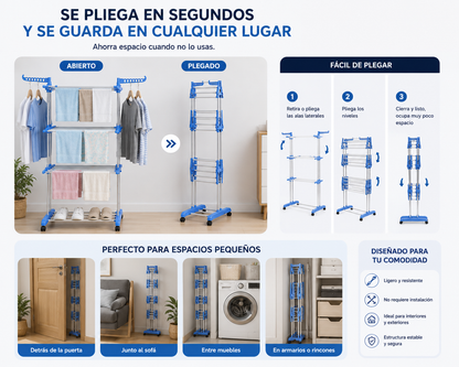 TENDEDERO ORGANIZADOR DE ROPA