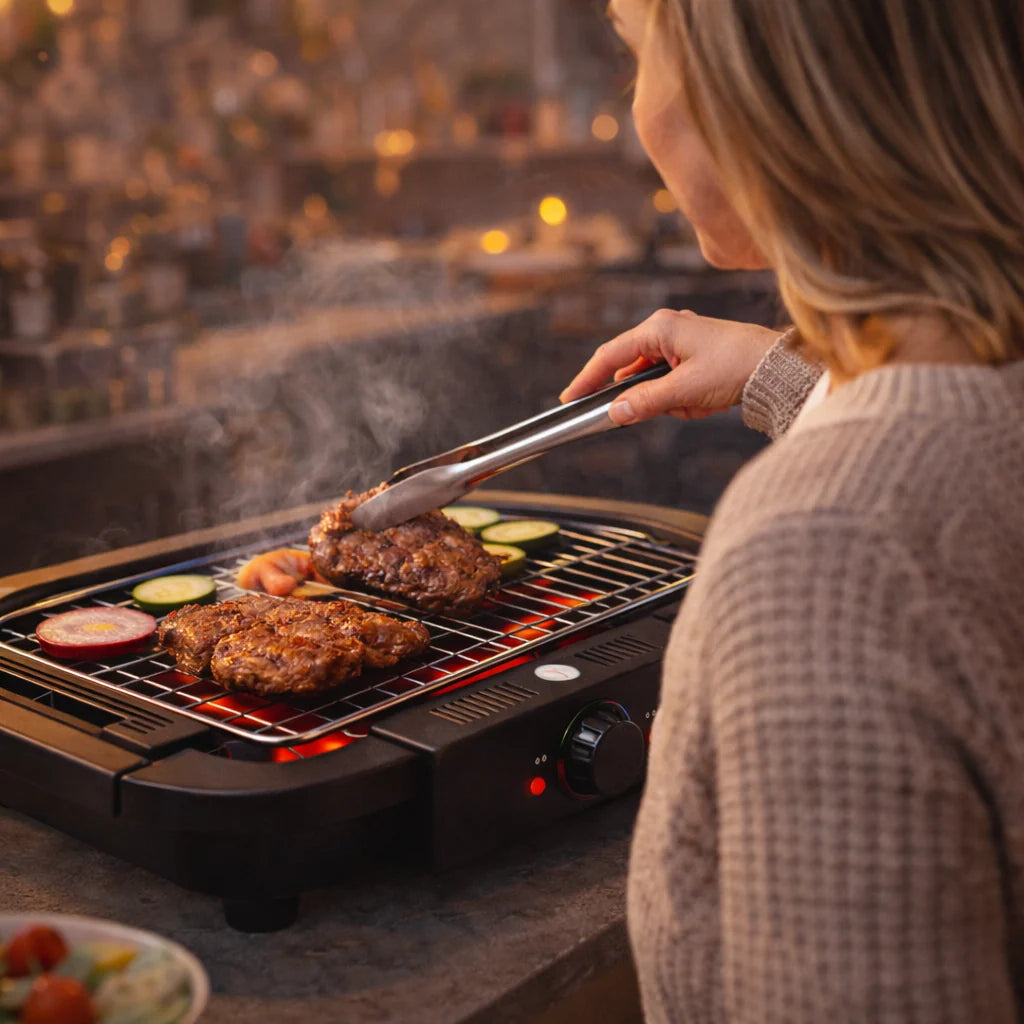 GrillHome - Parrilla lista para el 18 sin humo ni estrés