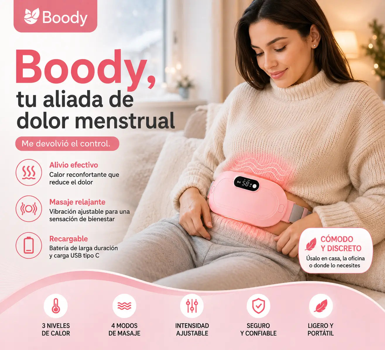 Boody -  Masaje y calor en uno, a donde vayas
