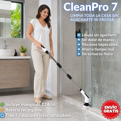 CleanPro 7 - Limpia toda la casa sin agacharte ni frotar