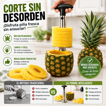 Pelador de Piña - Pela, descorazona y corta de una vez