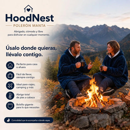 HoodNest®  - Calor de pies a cabeza, sin dejar de moverte