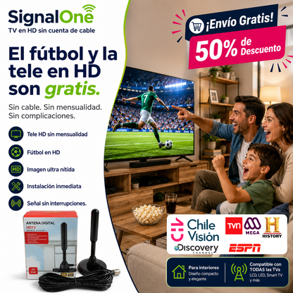 SignalOne — TV en alta definición sin cuenta de cable