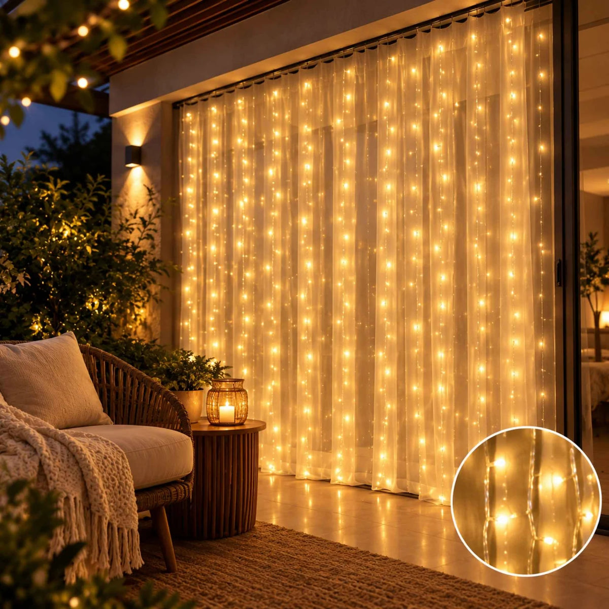 Veluz - Cortina de luz cálida que viste tu hogar - 3x2 M