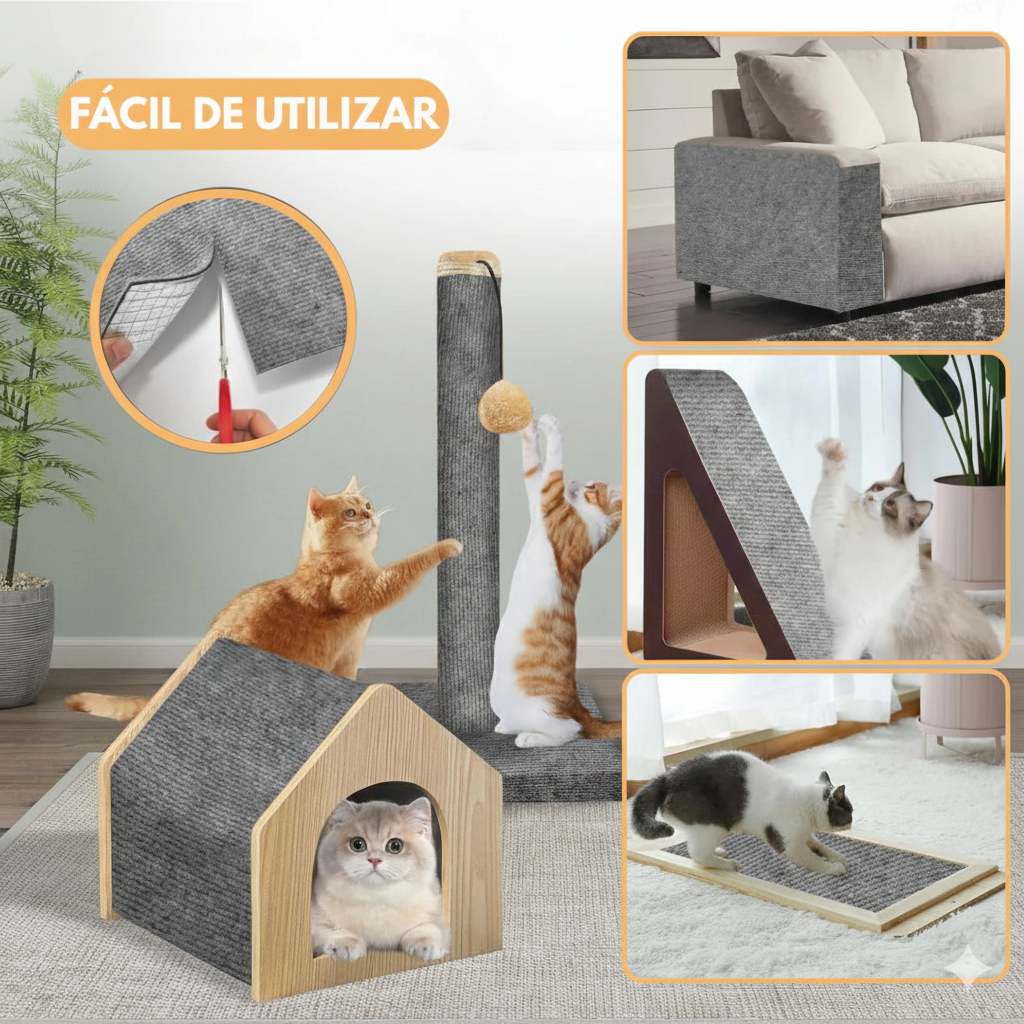 MICHISAFE® | Muebles a Salvo - Gatos Felices | RASCADOR ADHESIVO PARA GATOS