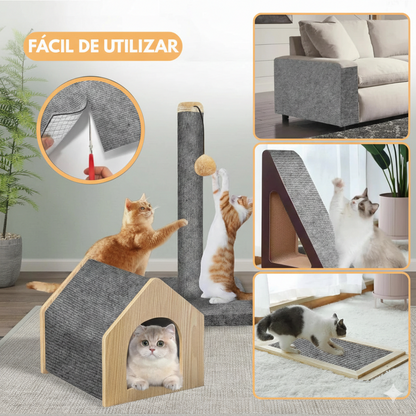 MICHISAFE® | Muebles a Salvo - Gatos Felices | RASCADOR ADHESIVO PARA GATOS