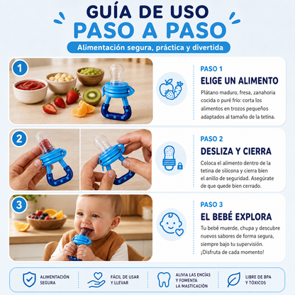 CHUPETE MORDEDOR PARA FRUTA Y COMIDA - Set 2 unidades.