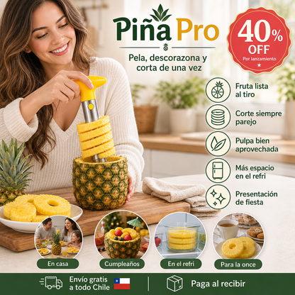 Pelador de Piña - Pela, descorazona y corta de una vez