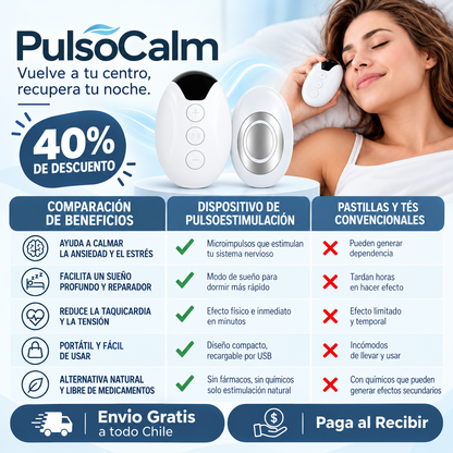 PulsoCalm - Vuelve a tu centro, recupera tu noche - Color Blanco