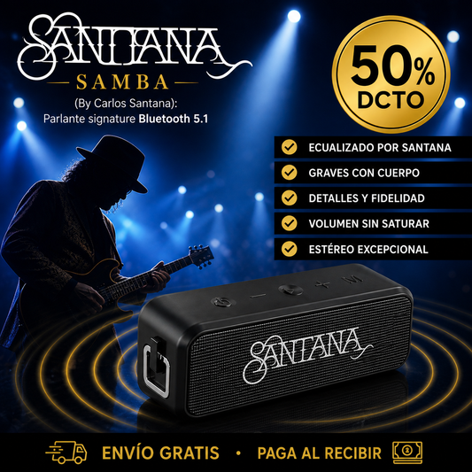Santana Samba (By Carlos Santana): Parlante signature Bluetooth 5.1