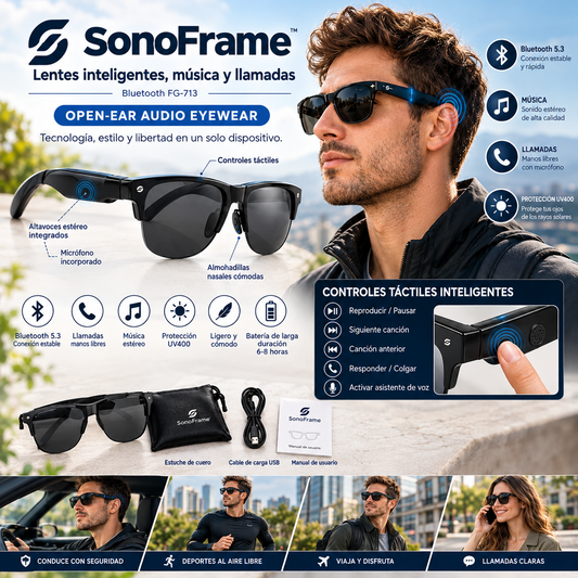 SonoFrame - Lentes inteligentes, música y llamadas