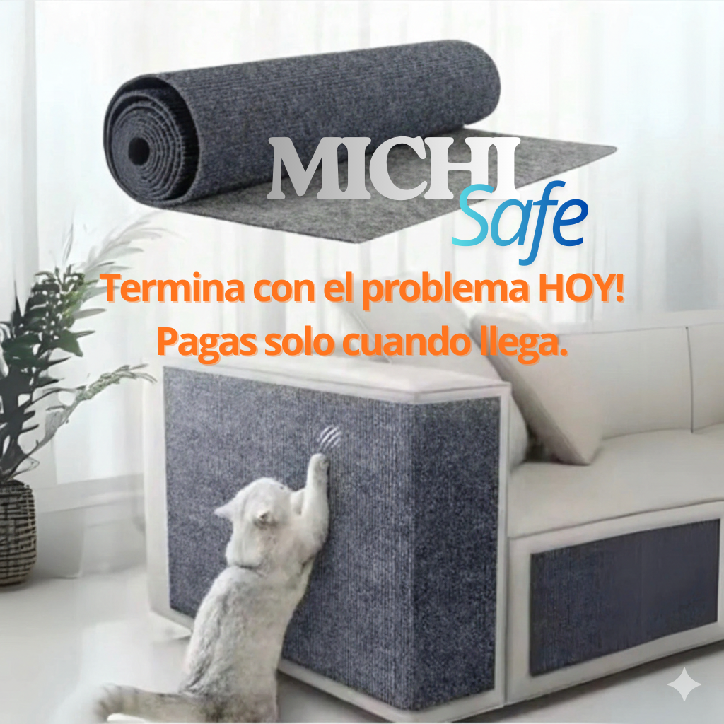 MICHISAFE® | Muebles a Salvo - Gatos Felices | RASCADOR ADHESIVO PARA GATOS