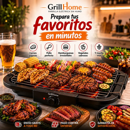 GrillHome - Parrilla lista para el 18 sin humo ni estrés