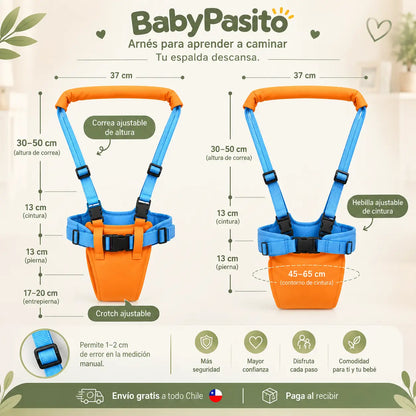 BabyPasito - Arnés para aprender a caminar, tu espalda descansa