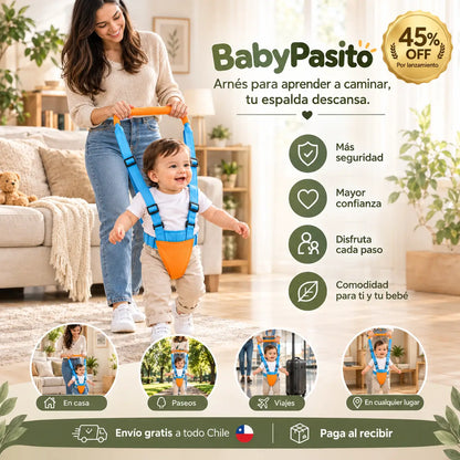 BabyPasito - Arnés para aprender a caminar, tu espalda descansa